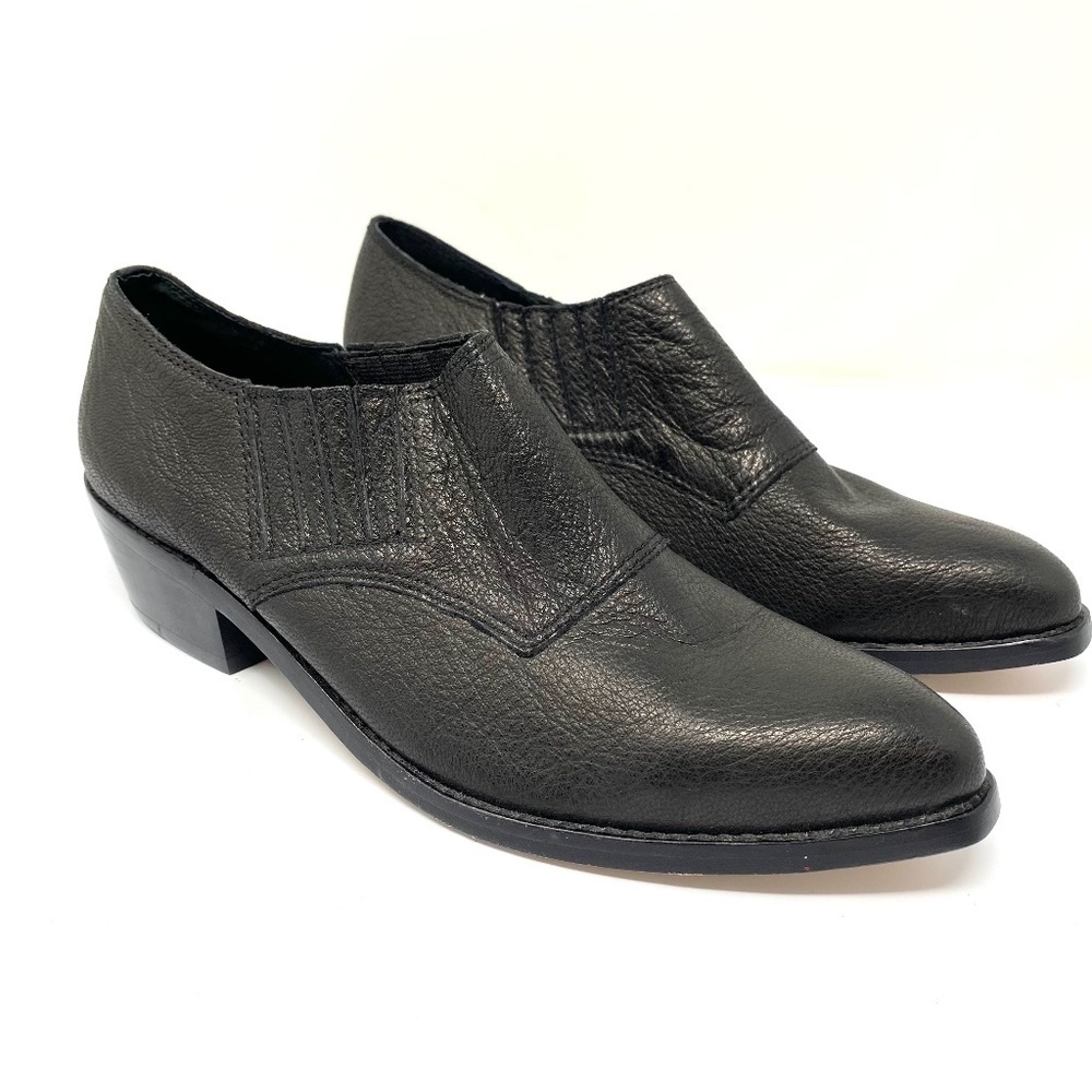 Cynthia Vincent Leather Ankle Boots Black SZ 7.5